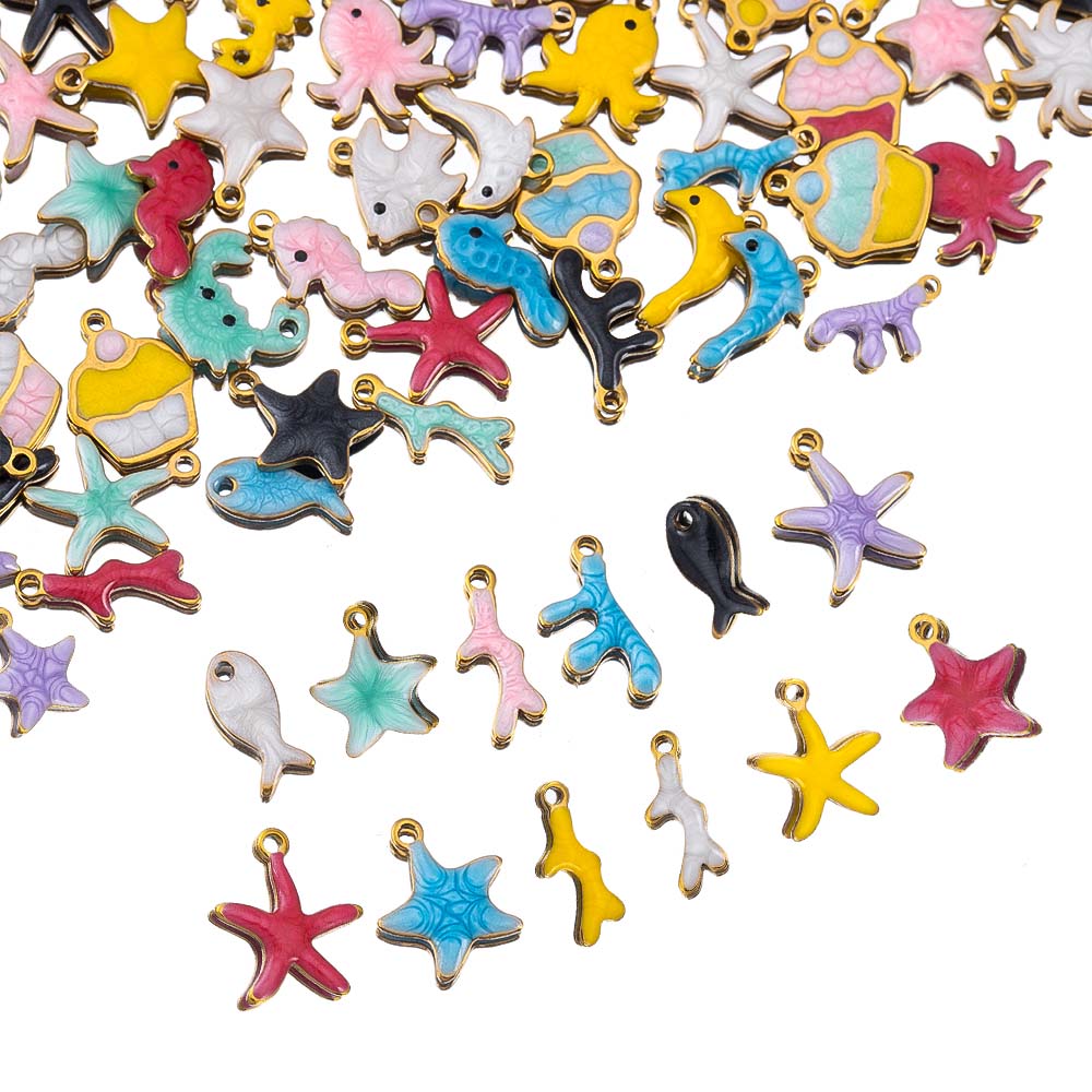 Marine Coral - 10Pcs Marine Coral Starfish Fish Seaweed