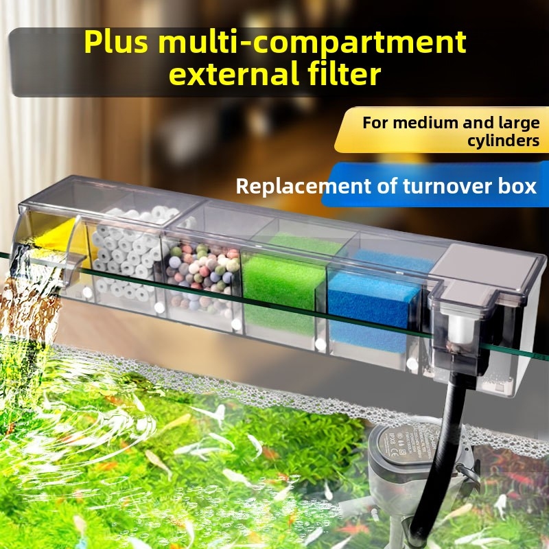 Reef Tank Filter - Multi-Chamber Biochemical Filter Aquarium Top Hanging