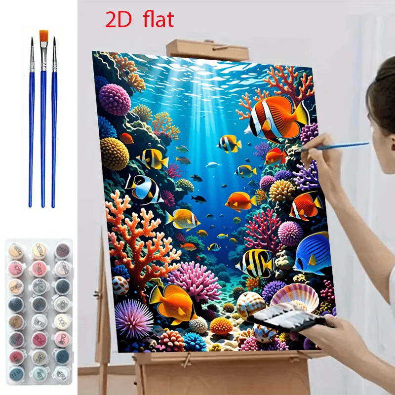 Marine Coral - Professional Art Use, 2D Flat Adult