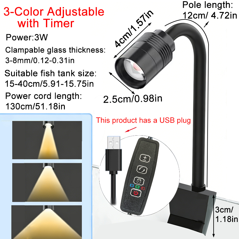 USB 3W South American Aquarium - Aquarium Marine Lights ulasan dan harga