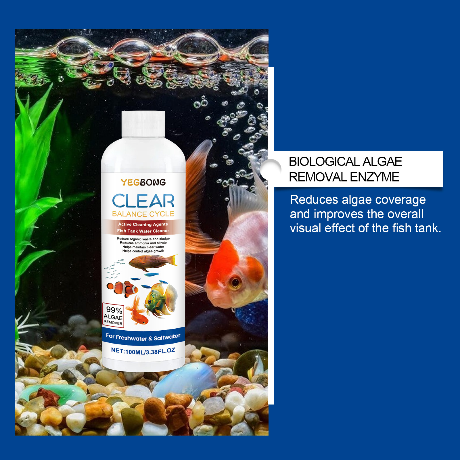 Aquarium Water Clarifier 100ml - Saltwater Tank ulasan dan harga