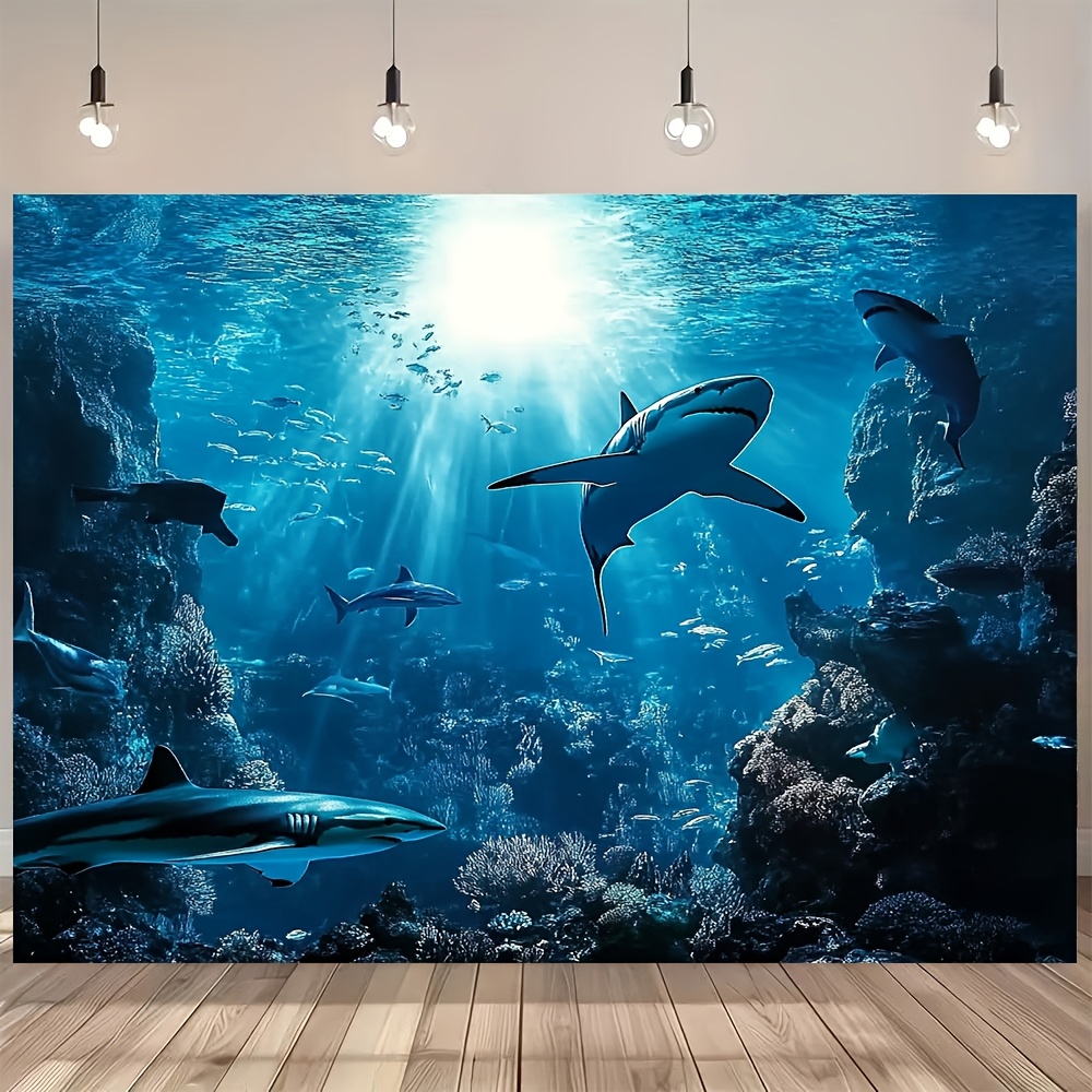 Majestic Deep Sea Shark Wall T - Ocean Aquarium ulasan dan harga