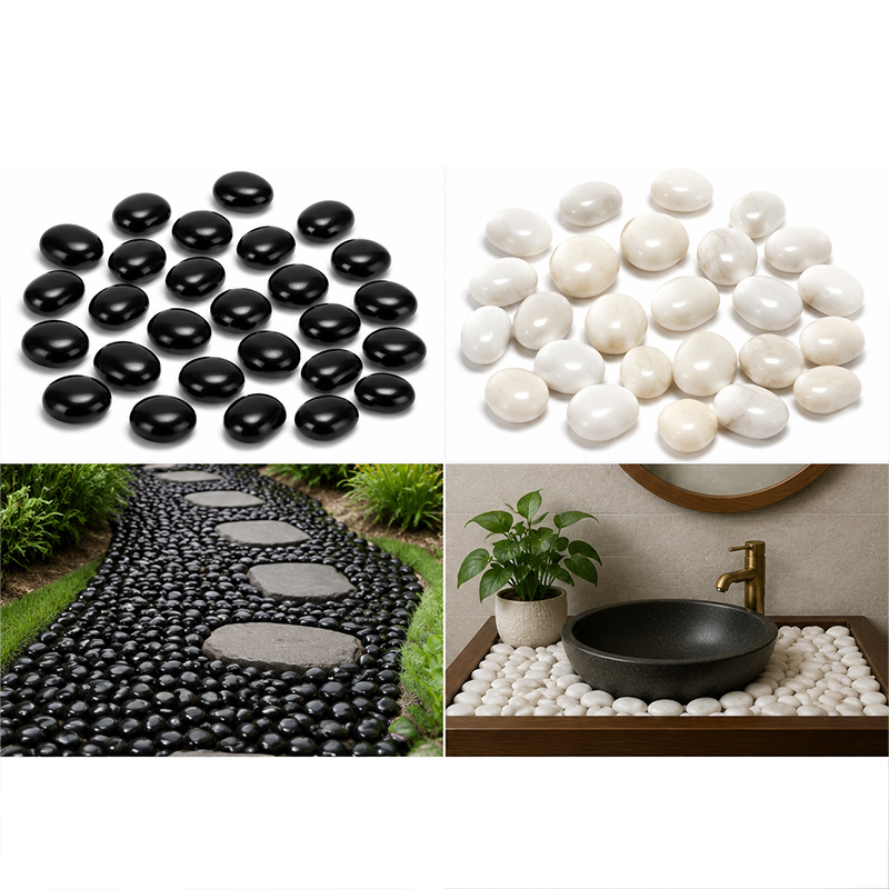 White&Black Polished River Roc - Ocean Aquarium ulasan dan harga