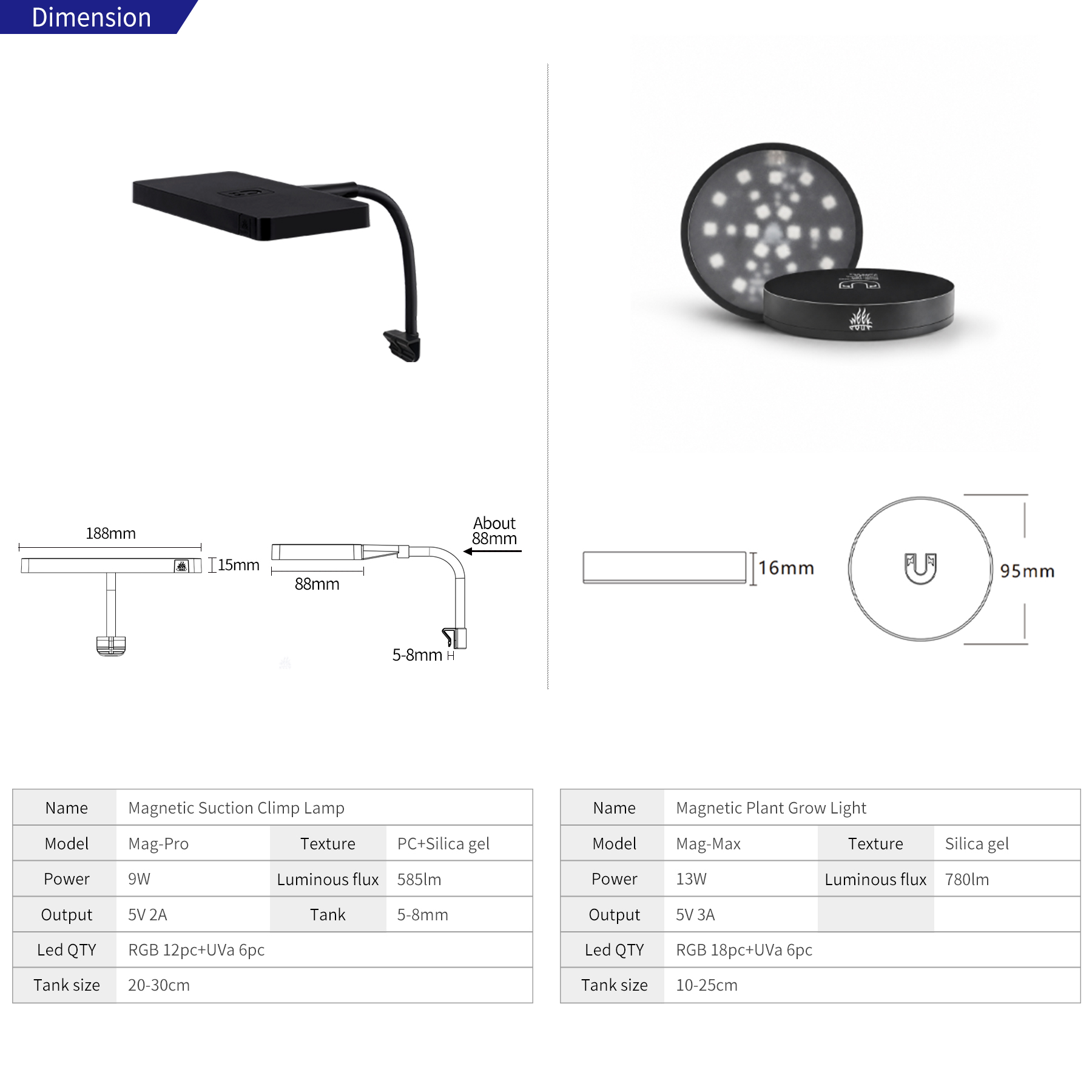 WEEK AQUA Mag-Pro Mag-Max Nano - Aquarium Marine Lights ulasan dan harga