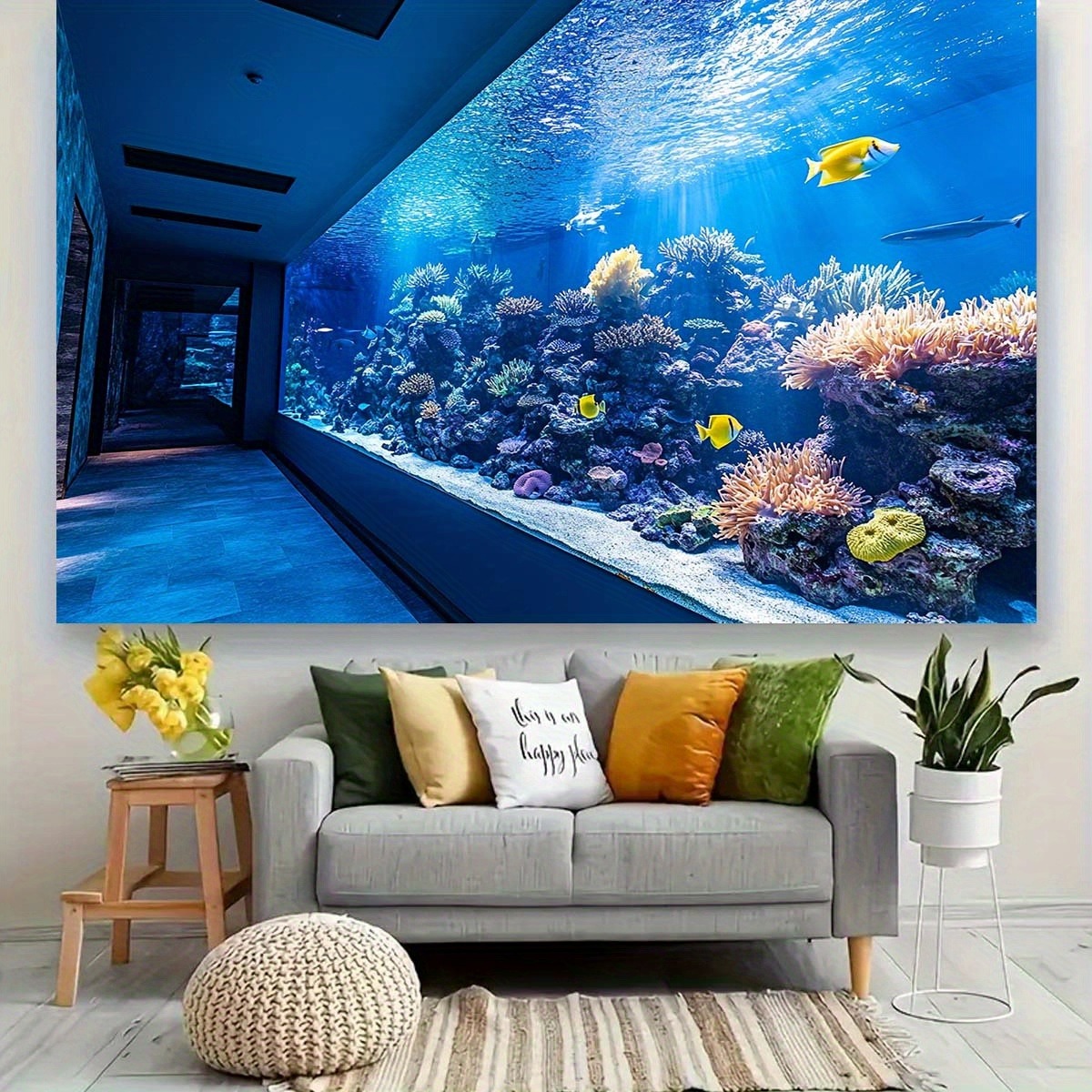Vibrant Underwater Aquarium Ta - Reef Aquarium ulasan dan harga