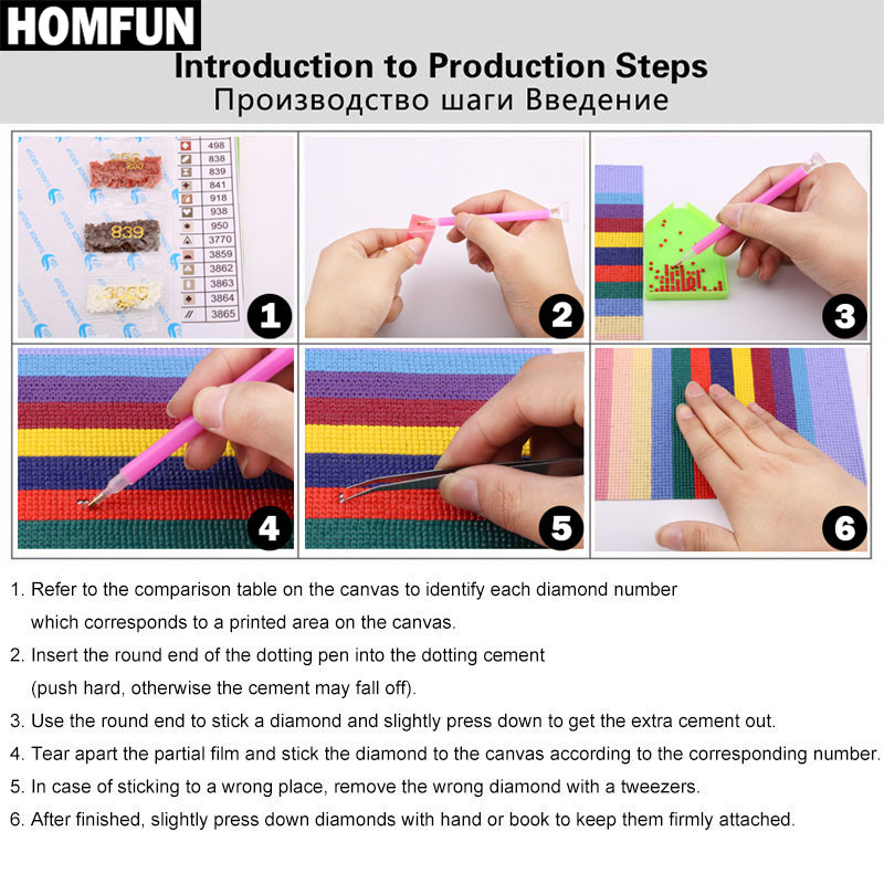 HOMFUN Full Square/Round Drill - Marine Coral ulasan dan harga