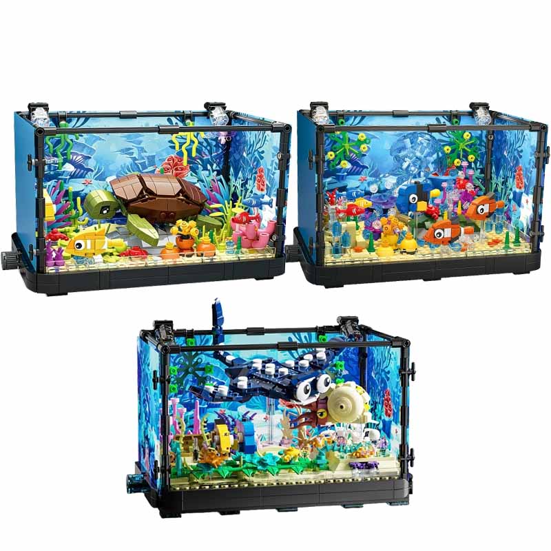 Fish Tank Building Block Set w - Ocean Aquarium ulasan dan harga