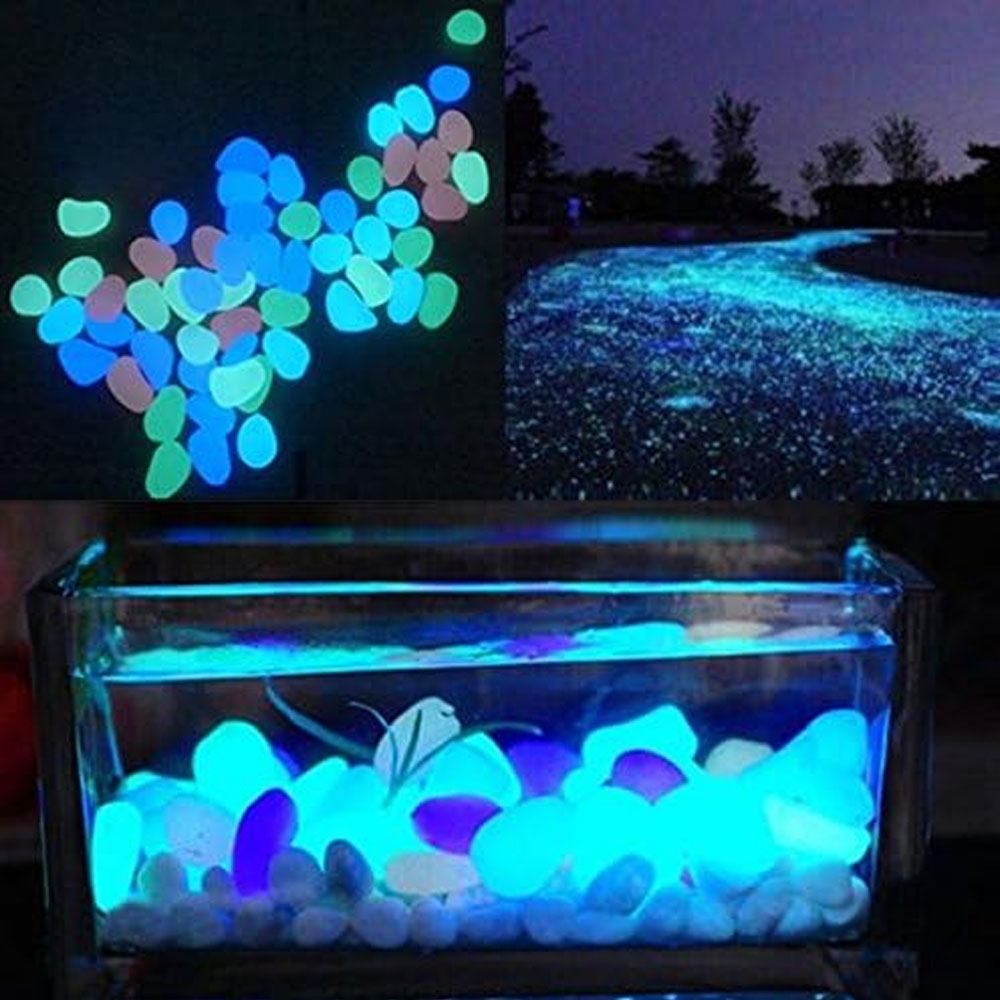 Fish Tank Rocks Glow Blue Pebb - Ocean Aquarium ulasan dan harga